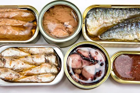фотография продукта консервы сайра, горбуша,килька.